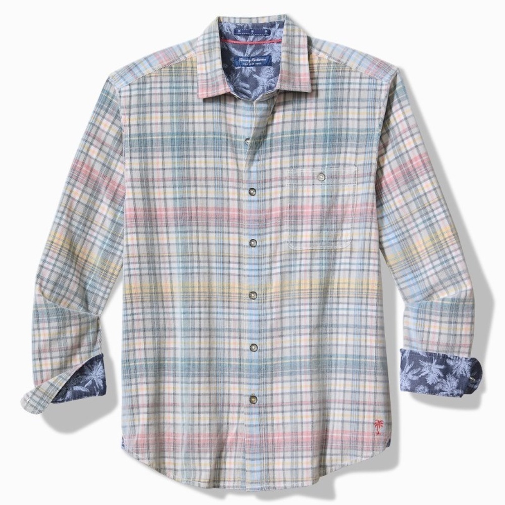 Tommy Bahama Men's Harbor Check Cord Stretch Shirt Small